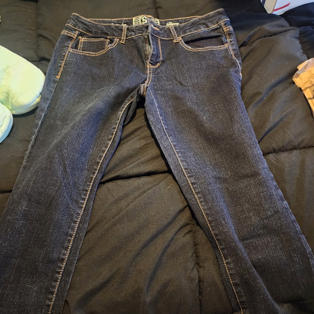 SO Women's Dark Blue Straight Leg Jeans